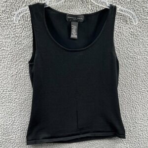 August Silk Womens Ribbed Knit Minimalist Sleeveless Tank Top S Capsule Basic